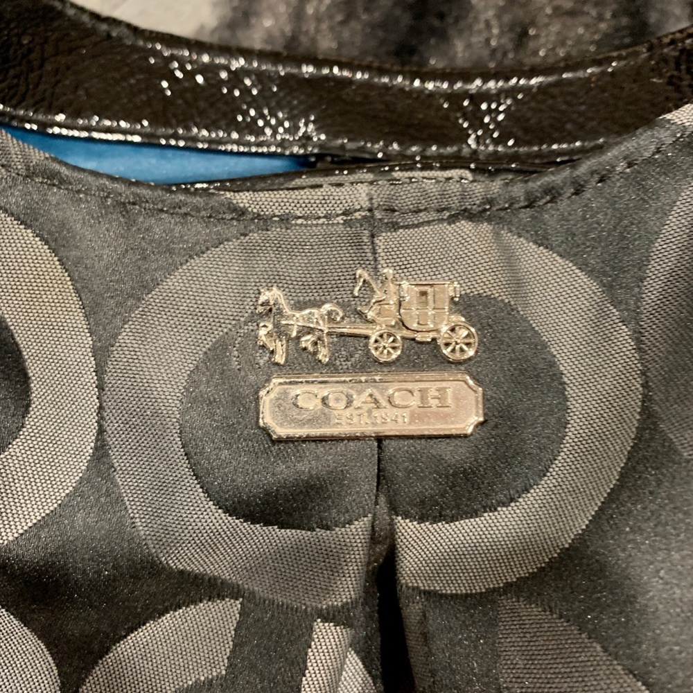 Coach Black Canvas Hobo Shoulder Bag - Picture 6 of 8
